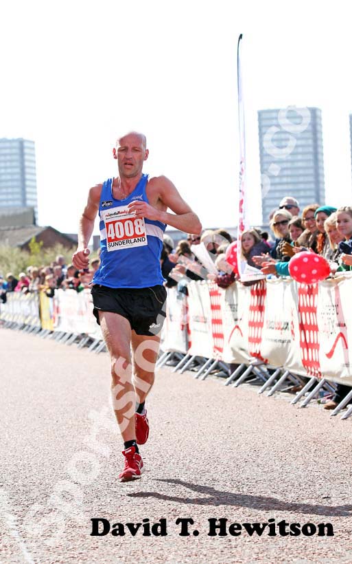 Ian Hudspith finishing 3rd in the Marathon of the North.